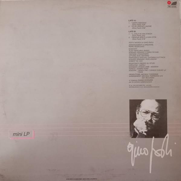 AVERTI DDOSSO-GINO PAOLI - VINILE PRIMA STAMPA
