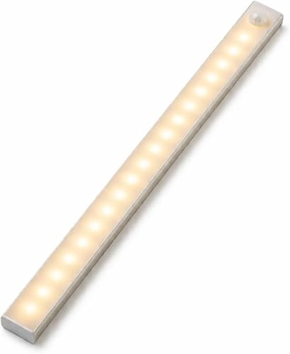 300mm LED Motion Sensor Light, Rechargeable Under Cabinet light, Dimmable Warm White Closet Lights, Magnetic Wireless Night lights for Kitchen Wardrobe Stairs - Pack of 5