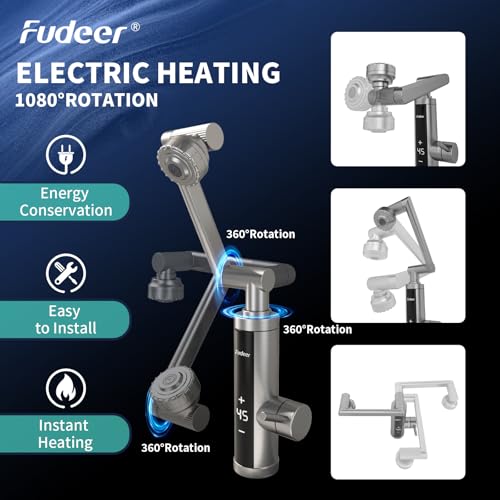 Robinet eau chaude électrique 30-45 ℃ avec affichage LED et spray 2 modes - 4