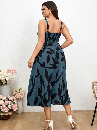 Image of RWJ Women's Plus Size Dresses with Pockets V-Neck Sleeveless Maxi Dress for Wedding Guest Dress Formal Cocktail