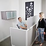 OBEX Acrylic Mounted Large Brackets Quality Desk Privacy Panel & Divider for Your Office Cubicle-Increase Separation & Improve Productivity (Frosted, 24