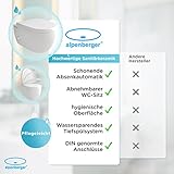 Spülrandloses-Dusch WC mit seitlich eingebauter Einhebelarmatur inkl. Kalt-Warm Wasser Anschluss | Quick-Release D-Form WC-Sitz mit Absenkautomatik + Anschluss-Schläuche für die Düse - 6