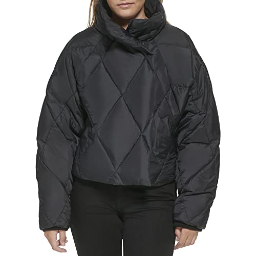 Calvin Klein Damen Reißverschluss vorne Asym Light Puff mit elastischem...