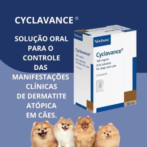Cycla vance 50 Ml Cães Cão Cachorros Dermatite Atópica 100mg/ml