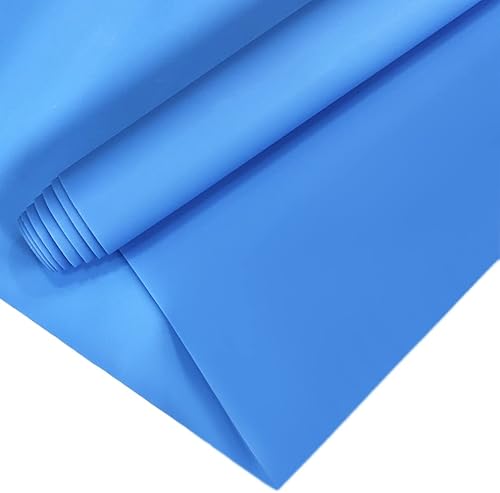 Rollo de vinilo de PVC de gelatina de 11.8 x 53 pulgadas, suave, de color liso, impermeable, tela de PVC para esterilla, lazos para el cabello,