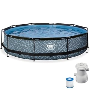 EXIT TOYS piscine tubulaire ronde grise 360 x 76 cm