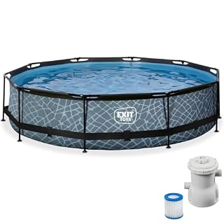 EXIT TOYS piscine tubulaire ronde grise 360 x 76 cm