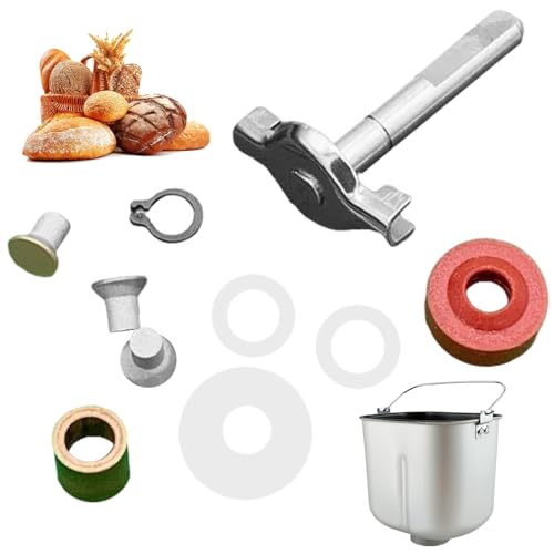 Hbbgdiy Heavy Duty Bread Machine Repair Kit with Mixing Shaft Snap Rings, Replacement Parts for Bread Maker Accessories, Home Kitchen Breadmaker Maintenance