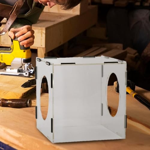 Boîte à poussière fermée pour sculpter et meuler proprement chez soi