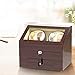 JQUEEN Automatic Wood Watch Winder Display Box 4+9 Storages