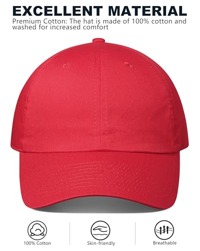 Image of GADIEMKENSD Unstructured Baseball Cap Adjustable Running Hat for Men Women Cotton Dad Plain Outdoors Activities 6 7 /8-7 3 /4