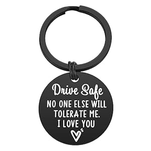 iJuqi Valentine’s Day Gifts for Him Men – Drive Safe Keychain Boyfriend Gifts Boyfriend Husband Gifts from Girlfriend Wife