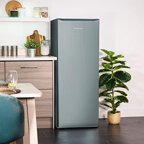 Russell Hobbs RH55LF143SS Slimline 242L Larder Fridge, 55cm Wide, 4 Shelves, 4 Door Racks, LED Light, 2 Year Guarantee, Stainless Steel