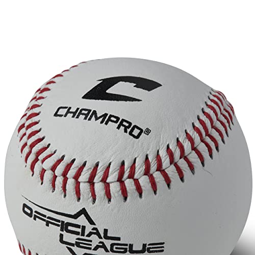 Champro Official League Cork Baseball (White, 9-Inch) (Pack Of 12) #TOP3