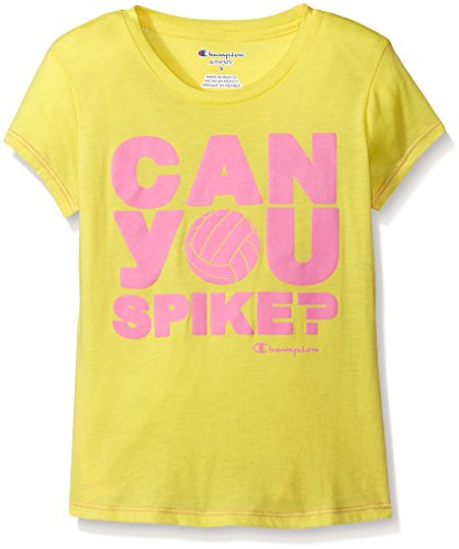 Champion Girls' Little can You Spike Graphic Ss Tee