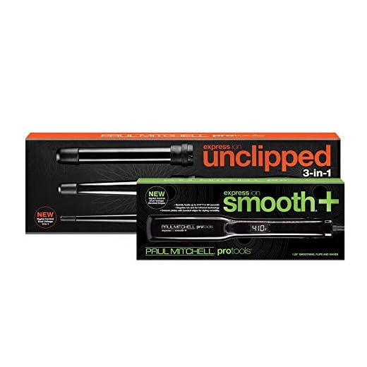 Paul Mitchell Pro Tools Express Ion Smooth+ Flat Iron with Express Ion Unclipped 3-in-1 Curling Iron Set