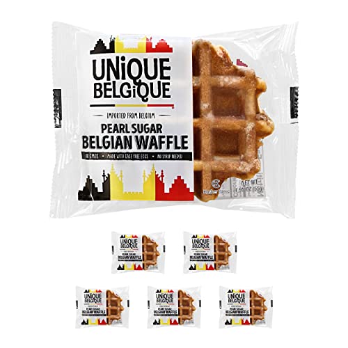 Authentic Imported Pearl Sugar Belgian Waffles (Traditional, [6x] 55g Waffles)