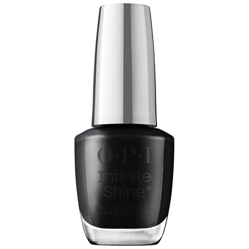 OPI Infinite Shine Black Onyx – vorgehärtete Gel-Technologie ohne UV-Lampe – bis zu 11 Tage Halt – langanhaltender, veganer Nagellack – extra breiter ProWide Pinsel für makellosen Auftrag