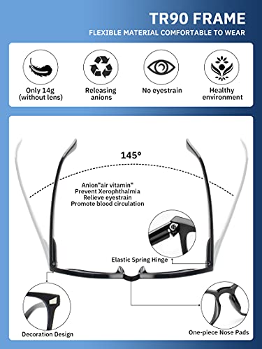 CCVOO Reading Glasses for Women/Men, Eyeglasses, Blue Light Readers for Women/Men, Computer Eye Glasses, Cheaters - Thumbnail 3