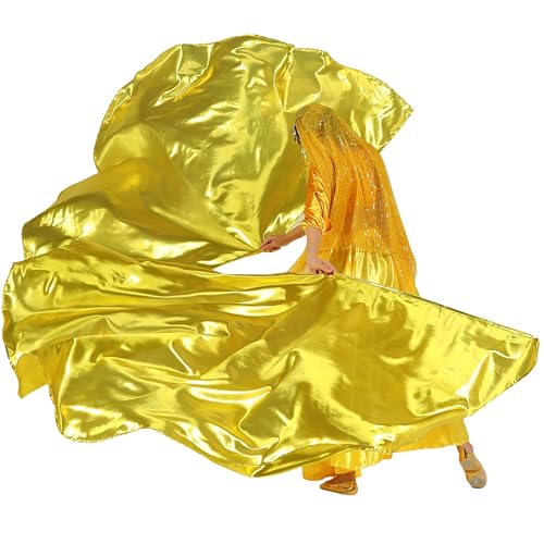 MUNAFIE Gold Worship Flags Set (2 Flags + Rods + Bag) for Dance, Church, Praise Sessions