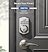 Veise Fingerprint Door Lock with 2 Lever Handles - Keyless Entry Door Lock, Electronic Keypad Deadbolt, Digital Smart Code & Front Handle Sets, Auto-Locking, Easy Installation, Satin Nickel