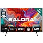 SALORA SMART24TV – Smart TV da 24 Pollici con Android – Display LED, HD Ready, Chromecast Integrato, Dolby Audio, Wi-Fi, Bluetooth, 3x HDMI – TV Compatta Ideale per Casa o Cucina