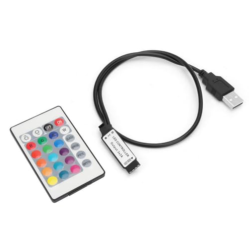 FTVOGUE Tira de luz LED RGB de 24 teclas