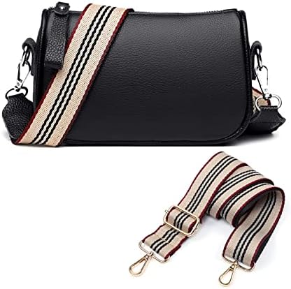 DKIIL NOIYB Crossbody Camera Bags For Women, Small Leather Camera Bag Crossbody Ladies Crossbody Handbags With Removable Wide Strap Shoulder Bag Purse
