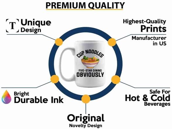 Ramen Coffee Mug 15oz White -Cup noodles - Food Lovers chicken pumpkin vegan pantry spicy noodles image 3