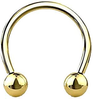 Internally Threaded Implant Solid Titanium Circular Barbell/Horseshoe 16 Gauge 8mm Sold Each