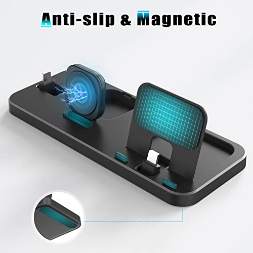 3 In 1 Charging Station For Multiple Devices Apple Portable Charging Stand For Apple Watch Iphone And Airpods Build-In Charger Charging Dock Holder For Iphone With Adapter And Cable (Black) #TOP5