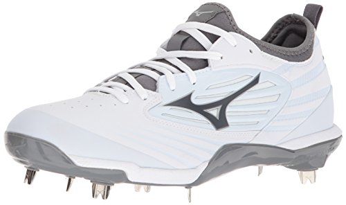 Mizuno Men's Mizuno Epiq Metal Cleat Baseball Shoe, White/White, 13 D US
