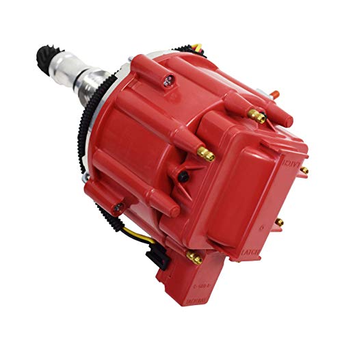 A-Team Performance - Hei Distributor 65,000 Volt Coil Auto Parts Replcament - Compatible With Buick Odd Fire 231 3.8L V6 225 Jeep 3.7L Dauntless One Wire Installation Red Cap #TOP2
