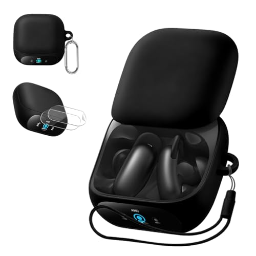For Anker Soundcore Liberty 5 Pro �p �P�[�X �J�o�[ + 2���t�B���� KONXISA �V���R���P�[�X �ϏՌ� �h���h�o �E�H�b�V���u�� �i�J���r�i�t��+�X�g���b�v�t�� �j ���p���₷�� �����[�d�\ �����^�т����₷���i