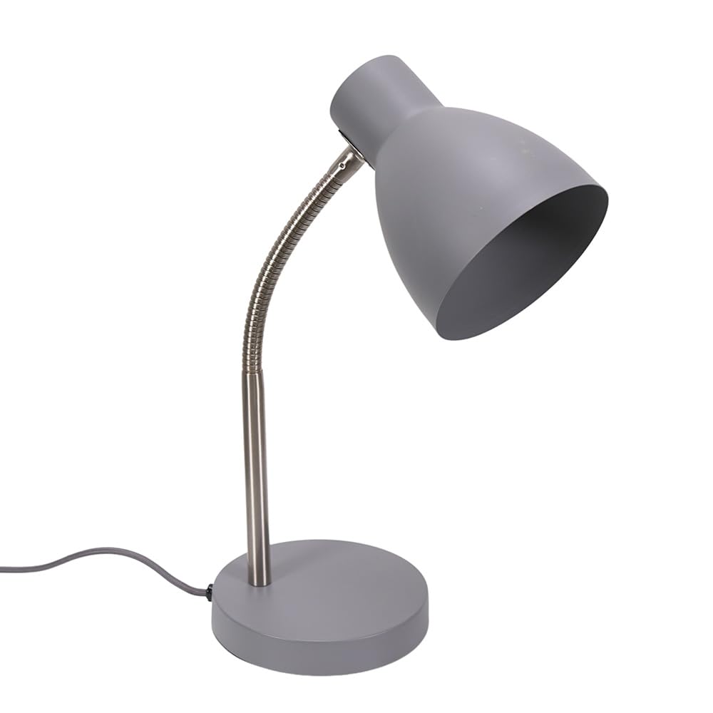 Keela Adjustable Flexi Neck Desk Table Lamp with LED Bulb - Grey