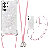 Ephoou Phone Case Compatible with Samsung Galaxy S23 Ultra,Glitter Quicksand Liquid Clear Soft TPU S
