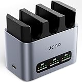 llano NP-W126S カメラバッテリー用 充電器【3つバッテリー同時充電/USB-C 充電ポート/PD30W 急速充電】LED電池残量表示 アルミニウム合金素材 多重防護 小型軽量 For FUJIFILM X100V/X100F/X100VI/X-T200/X-E3/X-Pro3/X-A7/X-S10/X-T2/X-T3/X-E4/X-T30