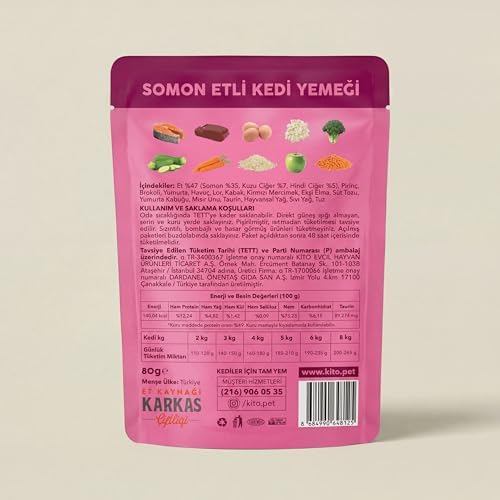 Kito Fresh Somonlu Kedi Yemeği 80 g - Görsel 6