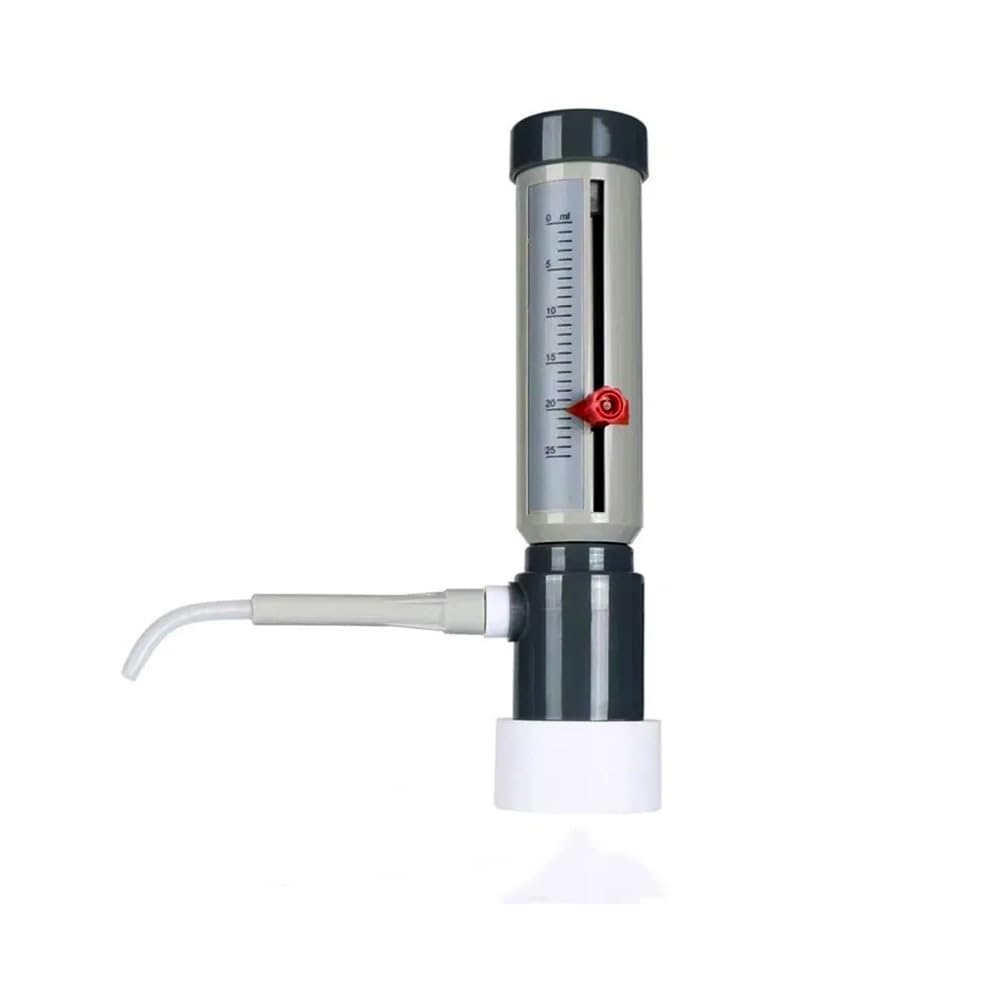 Dozownik do butelek laboratoryjnych, półautomatyczny dozownik płynu, typ tulejki, 0-25 ml, regulowany dodatek płynu, bez butelki