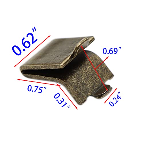 Adjustable Steel Pilaster Shelf Clip Support, Shelving Bracket Clips For Metal And Wood Shelves (14, Bronze) #TOP1