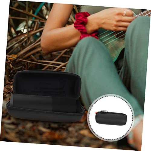 Vaguelly Microphone Bag Portable Mic Leather Bag Mic Carrying Bag Mic Pack Microphone Holder Pouch Mic Pouch Leather Mic Carrier Black Protective Bag Speakers Eva Microphone Storage Bag #TOP4