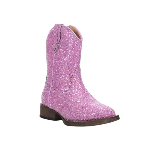 ROPER Toddler Girls Glitter Galore Square Toe Casual Boots Mid Calf - Purple2