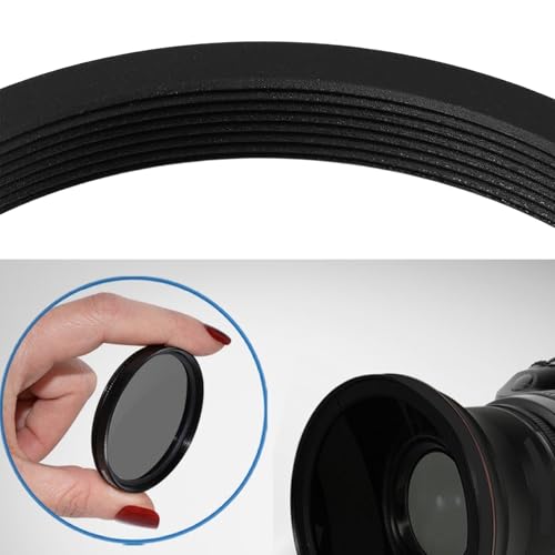 SING F LTD 2 Pack Adaptador Step-Down de Rosca 52mm Macho a 48mm Hembra, Convertidor de Hilo de Filtro de Aluminio Negro para Lentes de Cámara miniatura 2