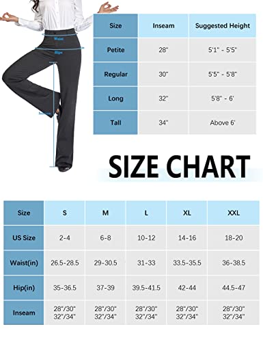Tapata Women's 28''/30''/32''/34'' Stretchy Bootcut Dress Pants With Pockets Tall, Petite, Regular For Office Work Business 28", Charcoal, Xl #TOP5