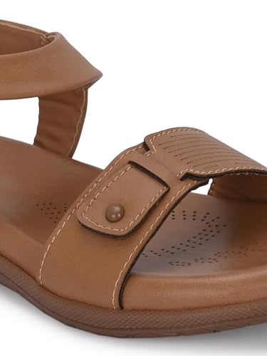 Image of Karaddi Women's Fashion Sandals | Women's Flat Heels | Stylish Ankel Strap Sandal for Ladies