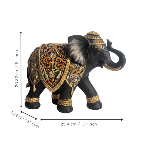 Image of eCraftIndia Elephant Statue Showpiece for Home Decor Office Table | Animal Figurines Good Luck Gift for Housewarming Birthday