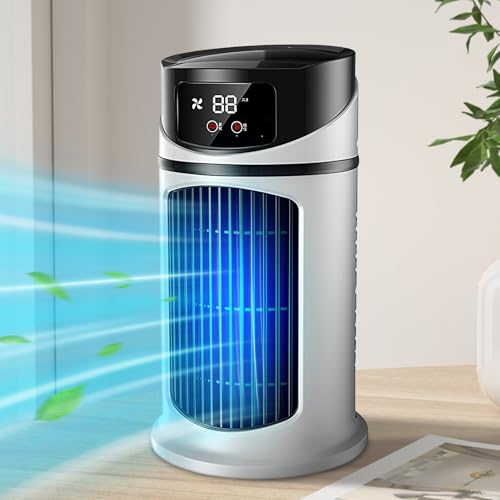 Ventilateur de bureau USB rechargeable compact avec vitesses réglables pour table de nuit - 4