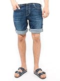 SELECTED HOMME Herren 16042918 Shorts, Blau (Dark Blue Denim), Small (Herstellergröße: S)