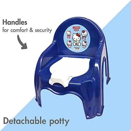 Keraiz ABS Plastic Removable Lid Kids Potty Training Chair in 7 Colours | Comforable, Easy to Clean Attractive Colours Safe Material Children Potty Chairs/Potty Training Toilet Seat (Grey)