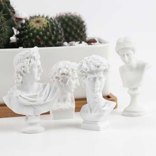 Set de 4 Mini Estatuas Griegas Decorativas de Resina miniatura 4